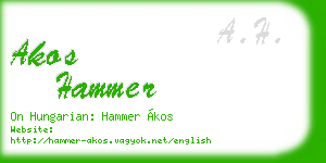 akos hammer business card
